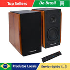 110W RMS DSP Wood Bluetooth Sound Box HDMI ARC Optical with 2 Woofers Powerful Tweeters Powerful Remote Control Bivolt