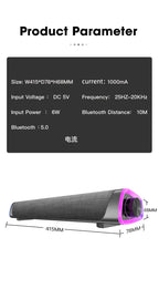 4D Computer Speaker Bar Stereo Sound Subwoofer Bluetooth Speaker For Macbook Laptop Notebook PC Music Player Wired Loudspeaker