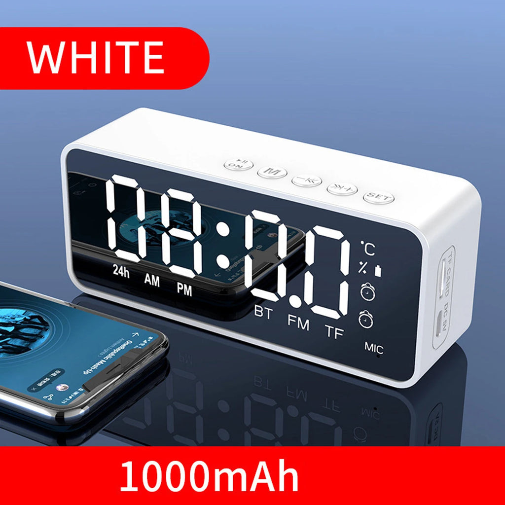 Alarm  Radio FM Bluetooth portátil Caixa De Som Sound Box Music Mini Woofers