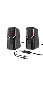caixa de som para computador com led rgb