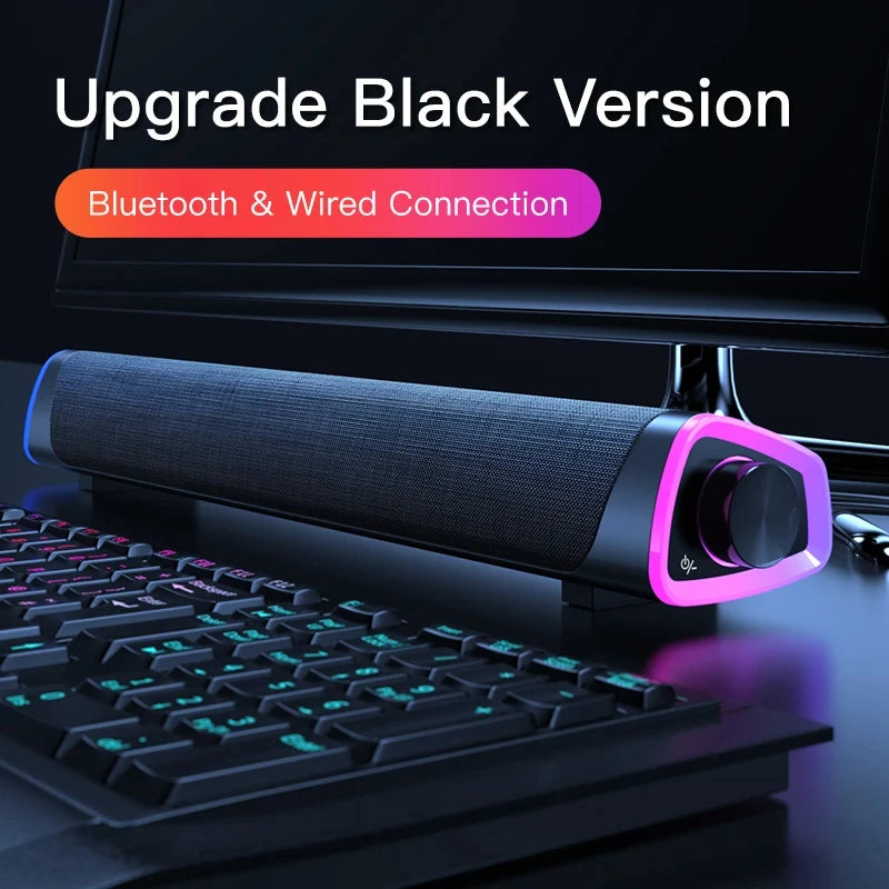 4D Computer Speaker Bar Stereo Sound Subwoofer Bluetooth Speaker For Macbook Laptop Notebook PC Music Player Wired Loudspeaker