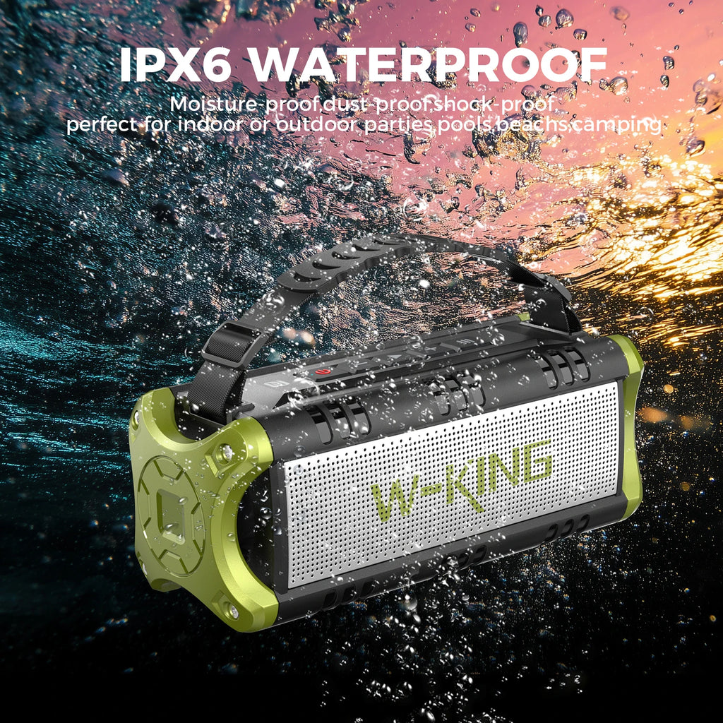 D8mini portátil Bluetooth Speaker, 30W RMS Music , 2550 mAh Battery, aprova de-agua Box,24 horas de bateria