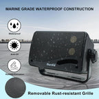 3.5'' Passive Outdoor Speakers Wired Waterproof 200W 3 Way Premium Mountable Wall Mount Speakers For Patio Marine Boat