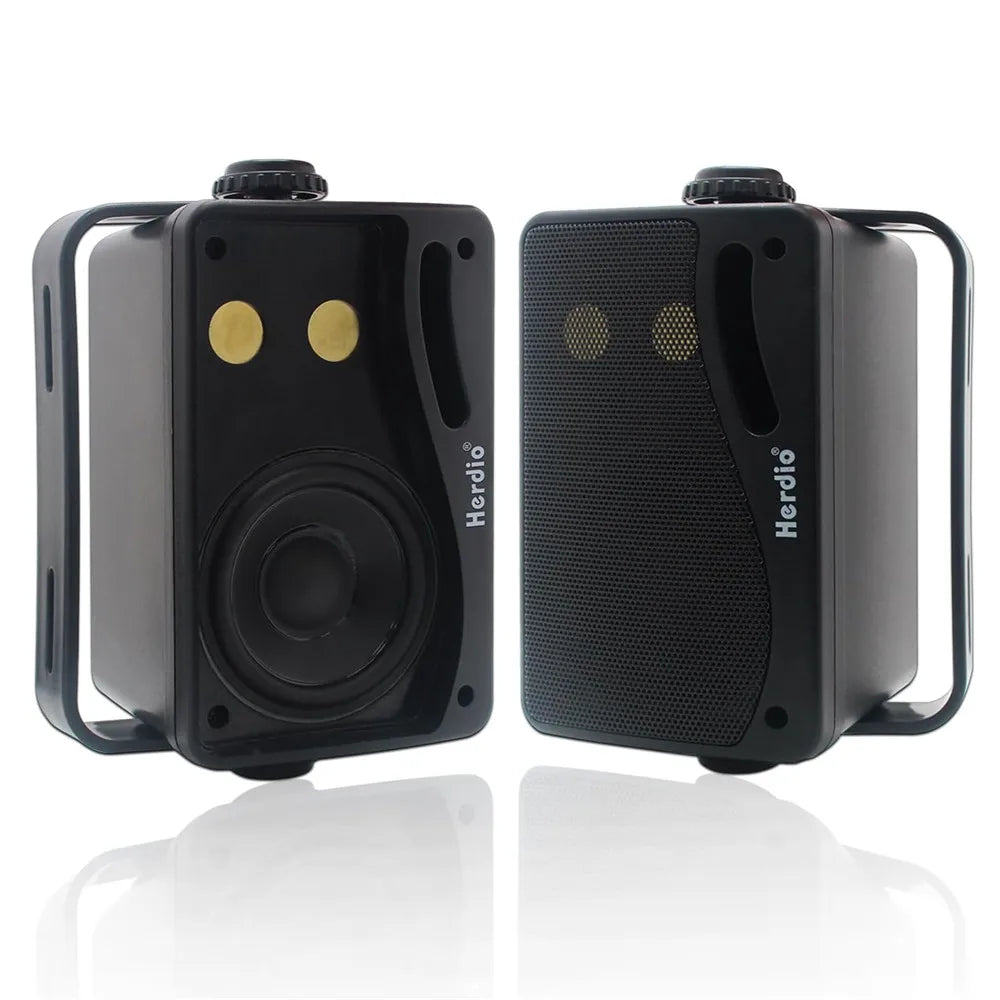 3.5'' Passive Outdoor Speakers Wired Waterproof 200W 3 Way Premium Mountable Wall Mount Speakers For Patio Marine Boat