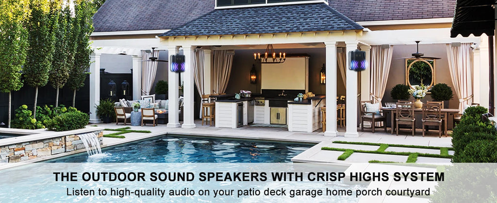 3.5'' Passive Outdoor Speakers Wired Waterproof 200W 3 Way Premium Mountable Wall Mount Speakers For Patio Marine Boat