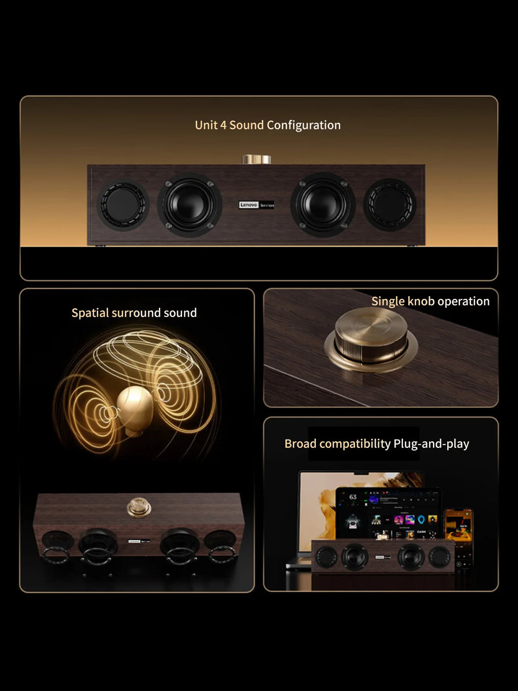 C02 Multimedia Speaker Bluetooth Speaker Wired/Bluetooth 2 caixas  Retro Tv, Computador, e Mobile Phone