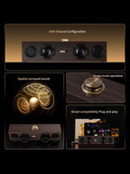 C02 Multimedia Speaker Bluetooth Speaker Wired/Bluetooth 2 caixas  Retro Tv, Computador, e Mobile Phone