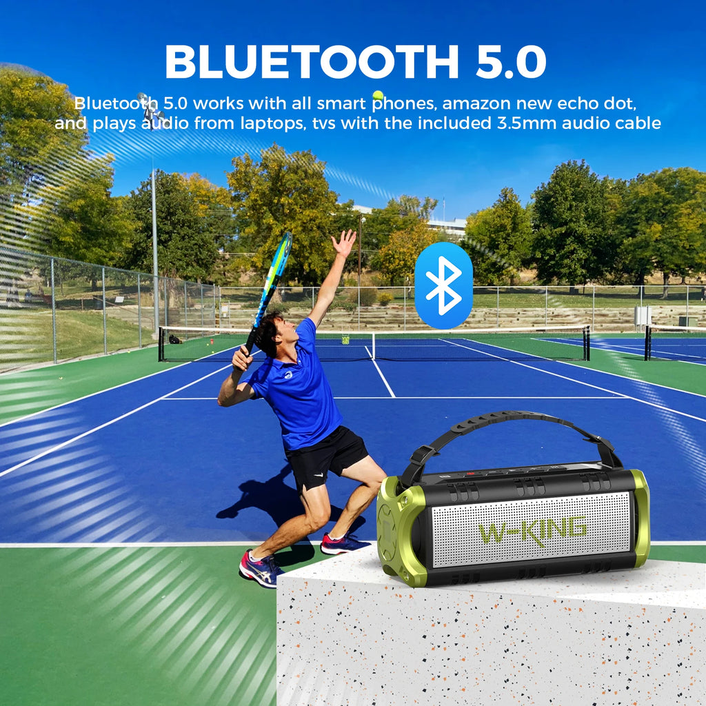 D8mini portátil Bluetooth Speaker, 30W RMS Music , 2550 mAh Battery, aprova de-agua Box,24 horas de bateria