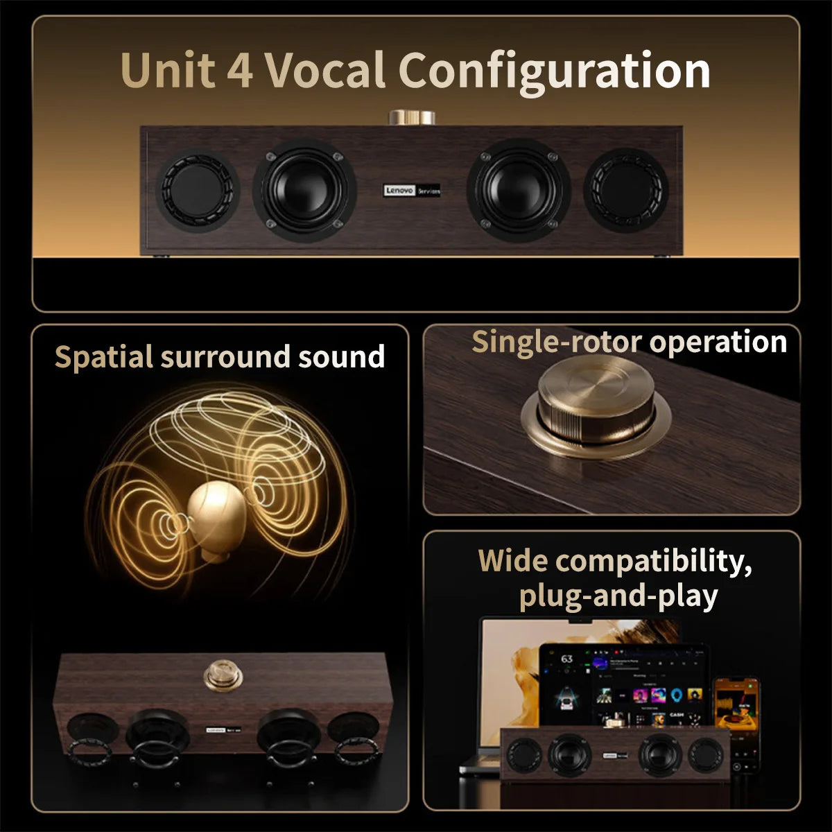 C02 Multimedia Speaker Bluetooth Speaker Wired/Bluetooth 2 caixas  Retro Tv, Computador, e Mobile Phone