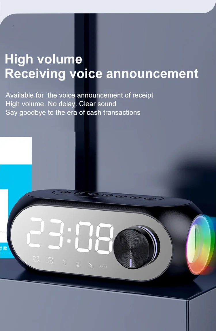 Alarm  Radio FM Bluetooth portátil Caixa De Som Sound Box Music Mini Woofers