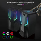 caixa de som para computador com led rgb