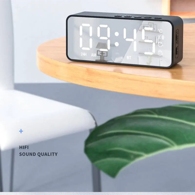 Alarm  Radio FM Bluetooth portátil Caixa De Som Sound Box Music Mini Woofers