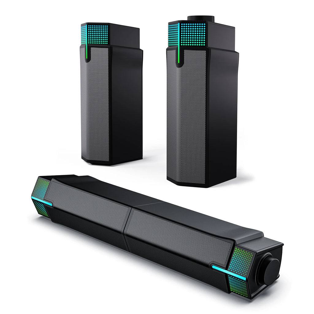 M20 Bluetooth Computer Speakers for PC Desktop Monitor, Wired USB-Powered,Combine/Separate to Customize Your Desk