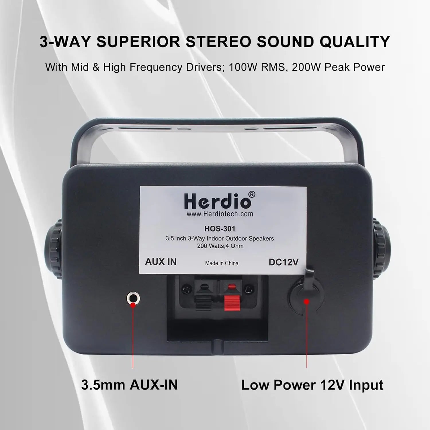 3.5" Bluetooth aprova de água 200W 3 Way Upgrade Premium