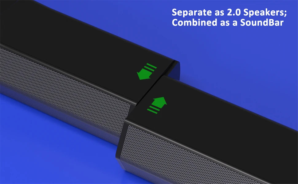 M20 Bluetooth Computer Speakers for PC Desktop Monitor, Wired USB-Powered,Combine/Separate to Customize Your Desk