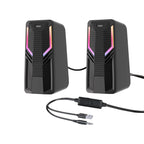 caixa de som para computador com led rgb