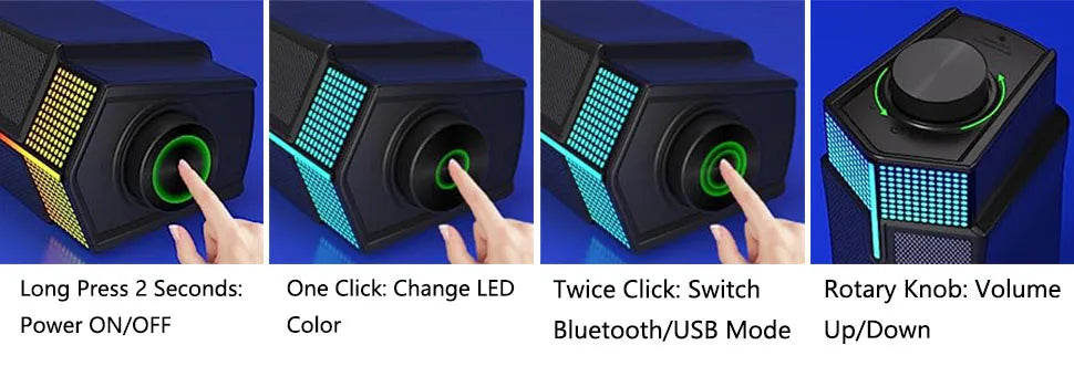 M20 Bluetooth Computer Speakers for PC Desktop Monitor, Wired USB-Powered,Combine/Separate to Customize Your Desk