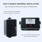3.5'' Passive Outdoor Speakers Wired Waterproof 200W 3 Way Premium Mountable Wall Mount Speakers For Patio Marine Boat